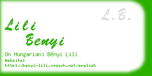 lili benyi business card