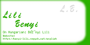 lili benyi business card
